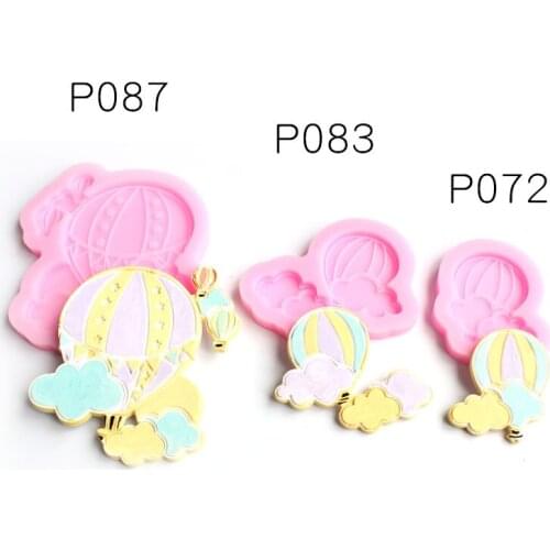 Hot air balloon moon star silicone mold chocolate cake decorative P087