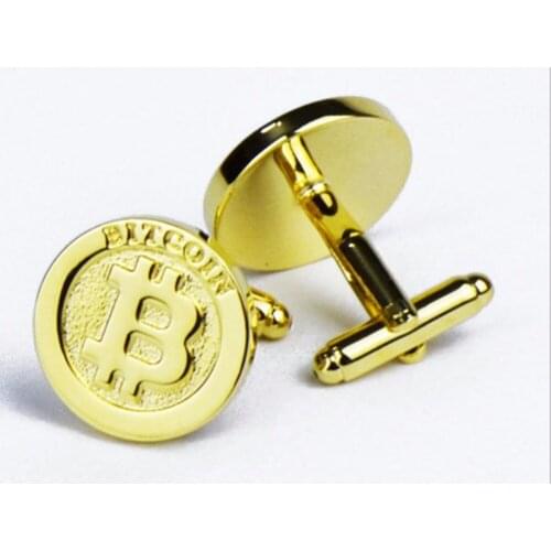 Golden cufflinks Round cuff Mens gifts and Box