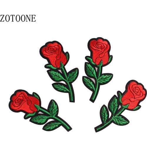 1pcs Flamingo Patch Flower Embroidered Applique Iron On Rose Animals Badge Diy Jeans Panda Stickers Girls Patches For Clothing