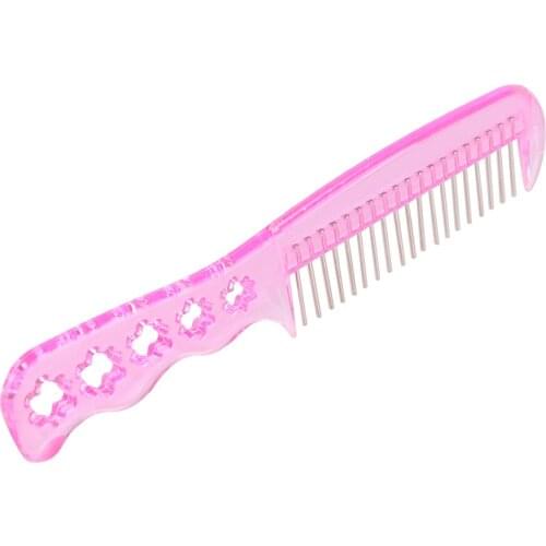 1 Pc Plastic Handle Anti-static Wig Tool Styling Senior Steel Comb Tooth Comb Women Makeup Hair Styling Tool
