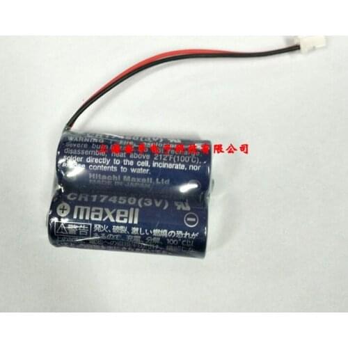 2PCS CR17450 CR17450-2 2CR17450 3V 2600mah lithium battery PLC industrial control Li-ion battery with plug BAT-0033-002