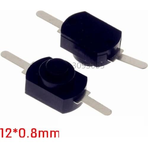 20PCS 1208YD black / white 12*8mm Push Button Switch black Self-locking control Flashlight switches 1208-YD ROHS