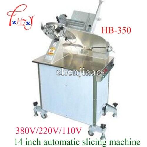 380V/230V/110V Commercial 14 Inch Automatic Electric Slicer Cut Freezer Machine Slice of Meat Mutton Roll In Slicing Meat HB-350