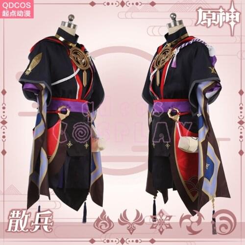 The Anime genshin Impact cos sanbing cosplay costume suit customized 2021 NEW LL