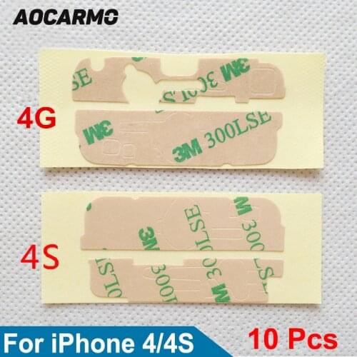 Aocarmo 10Sets/Lot Front Frame LCD Display Screen Sticker Adhesive For iPhone 4 4S 300LSE 4G Tape