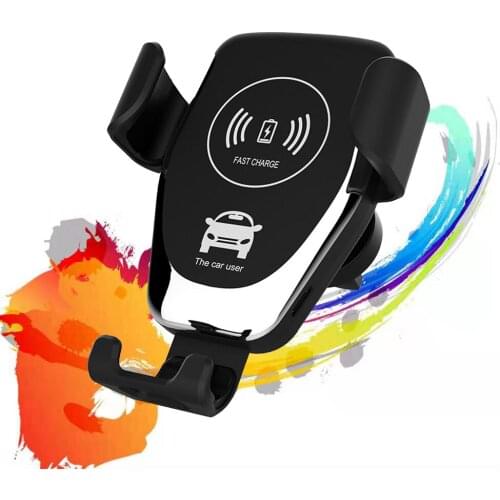 Car Phone Holder 10W Qi Universal Wireless Fast Car Charger Auto Clamp Fast Charging Stand Car Accessory Car Mount