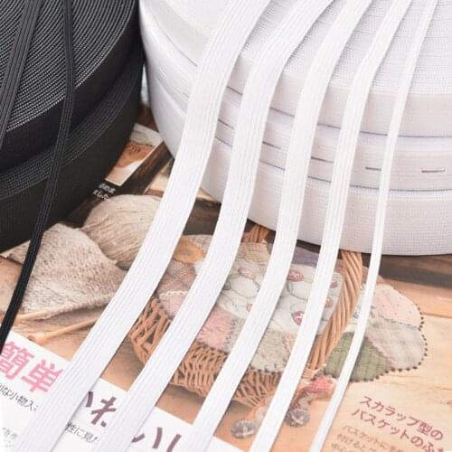 5Meters Black/White High Elastic Band Nylon Webbing Spandex Ribbon Garment Trousers Hair Tie Dress Lace Sewing Accessories