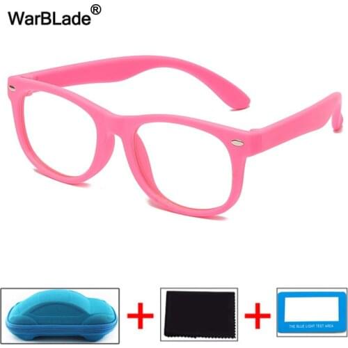 WarBLade Anti blue Light Kids Glasses Flexible Soft Children Computer Transparent Eyeglasses Boys Girls Optical Frame Eyeware
