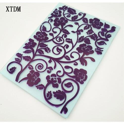 HOT plastic bloom flower template craft card making paper card album wedding decoration scrapbooking Embossing folders