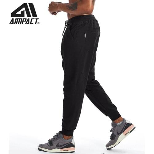 Aimpact Cotton Pants for Men New Fashion Sport Casual Track Pants Male Fitted Running Joggers Sweatpants AM5210