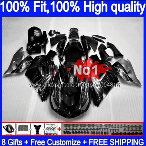 Injection For KAWASAKI ZX 14R ZX14R 06 07 08 09 10 11 Silver black 78MC.117 ZZR1400 ZX-14R 2006 2007 2008 2009 2010 2011 Fairing