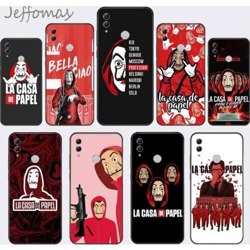Spanish TV the paper house money heist DIY phone Case cover Shell For Huawei Honor 7C 7A 8X 8A 9 10 10i Lite 20 NOVA 3i 3e