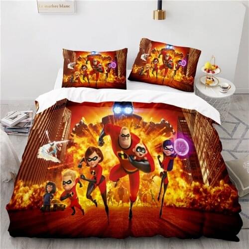 Disney The Incredibles 3d Bedding Set Duvet Cover Set Pillowcase Twin Full Queen King Bedclothes Comforter Cover Sets 2/3pcs
