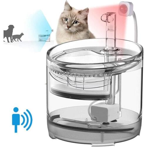 Cat Water Fountain Dog Water Dispenser 1.5L USB Super Quiet Automatic Pet Drinking Fountain Tilted Neck Care Pet Water Bowl