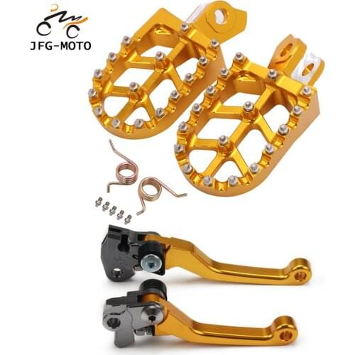 Motorcycle CNC Clutch Brake Lever And Foot Pegs Pedals Rests Footpegs For SUZUKI RMZ250 2010-2019 RMZ450 2008-2019
