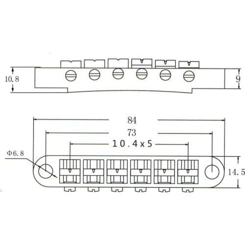 Alloy Bridge Set W/ Stud Set for Style Guitar