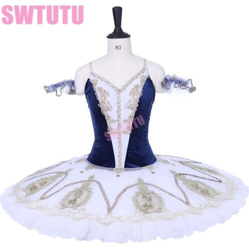 Newest Women navy blue nutcracker performance tutu dress girls custom made professional platter pancake tutu child BT9205