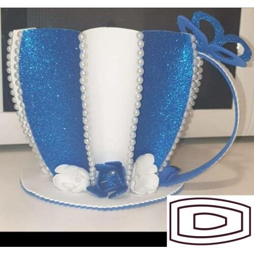 New 3Pcs Cup holder Die Cut Letter Metal Cutting Dies Stencil Scrapbooking Embossing New Christmas Craft Stamps And Dies