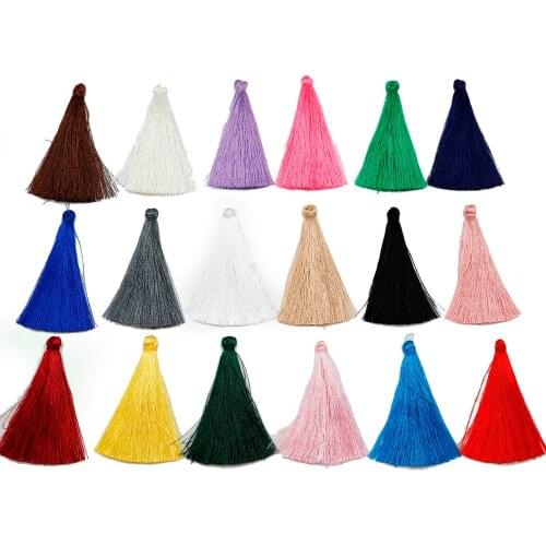 New Listing 2pcs/lot Silk Tassel Charm Necklace Earring Findings Tassels For Key Chain Bag Clothing Decor DIY Jewelry Craft