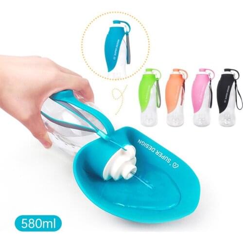 580 ml Portable Pet Dog Water Bottle Silicone Travel Bowl For Dogs Puppy Drinking Outdoor Water Dispenser Feeder Pet Products