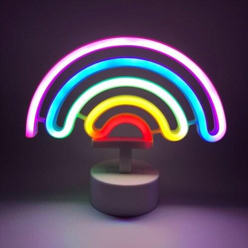 Rainbow Model Lamp LED Neon Light Multi-functional Practical Convenient Bedroom Decoration Home Party Holiday Decor