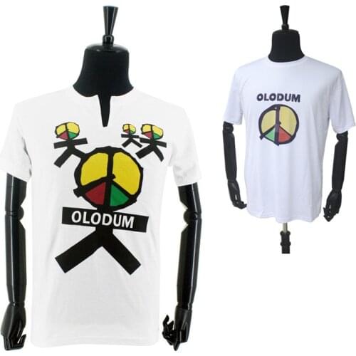 Rare MJ Fashion Brazil Retro Antiwar Michael Jackson OLODUM Cotton 100% Tee T-shirt - They Don't Care About Us' for MJ fans
