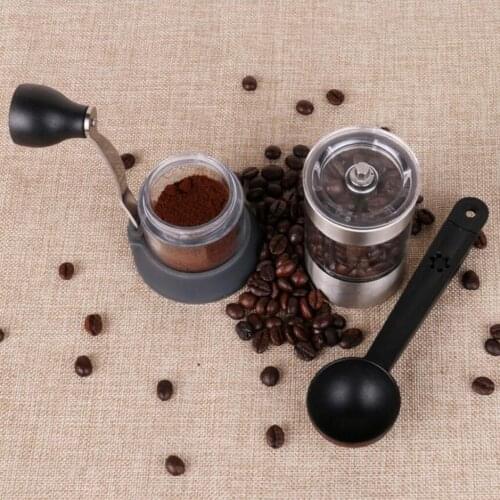 Manual Coffee Grinder Stainless Ceramic Burr Portable Hand Crank Kitchen