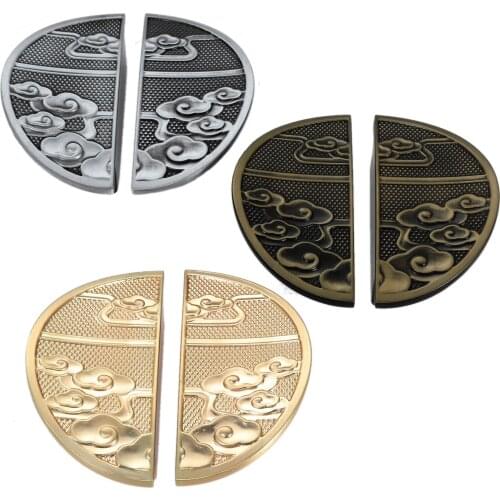 2pcs/pair Semicircular Pull Solid Alloy handle 94mm Knob Brushed Gold/Silver/black Vintage Round old Chinese Cabinet Drawer Door