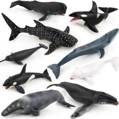 Sealife Animals Tiger Jaw Shark Killer Humpback Whale Kids Toy Gift Decoration