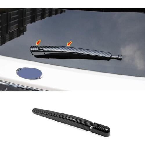 ABS Chrome/Carbon Fiber Car Rear Window Wiper Arm Blade Cover Trim Car Styling For Ford Explorer 2020 2021 Accessories 2pcs