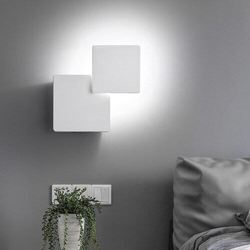 LED Wall Light Up Down Lamp Sconce Fixture Cube 360 degree rotation adjustable for Indoor Outdoor Home Garden