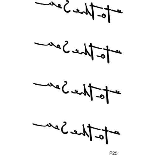 To The Sea Waterproof Temporary Tattoo Stickers Body Art Tatuajes Temporal Fake Tattoo Body Art Beauty Makeup Tatoo Sticker