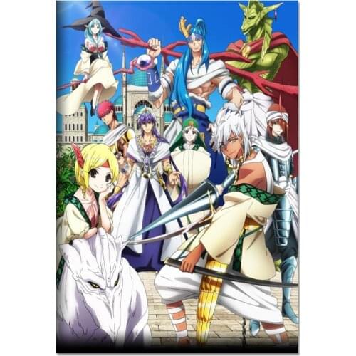 Magi The Labyrinthe Of Magic Poster Cloth Silk Poster Home Decoration Wall Art Fabric Poster Print 40X60cm.50X75cm,60X90cm