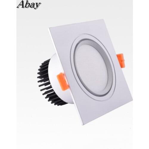 Recessed Square Dimmable LED Downlights 7W9W12W COB LED Ceiling Lamp AC85-265V Warm/Cold White LED Spot Lights Indoor Lighting