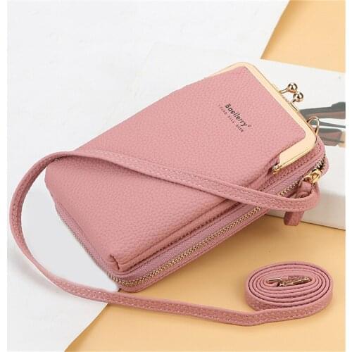 Ladies Shoulder Bag Fashion PU Leather Solid Color Zippers Buckle Flap Sweet Female Crossbody Bag