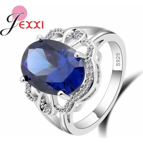 Real Pure Love Wedding Engagement Party Bijoux Fashion 925 Sterling Silver Wedding Party Rings For Women Gift