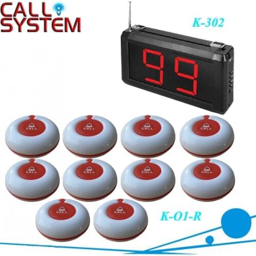 1Set 99 Zones LED Display Wireless Nurse Call Emergency Service Call System K-302,size 220*120*40mm