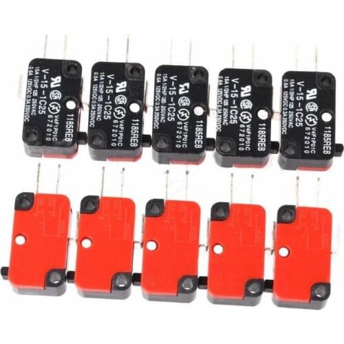 300 Pcs Micro R Hooked Lever Arm Limit Switch SPDT Normally Open/Close V-15-1C25