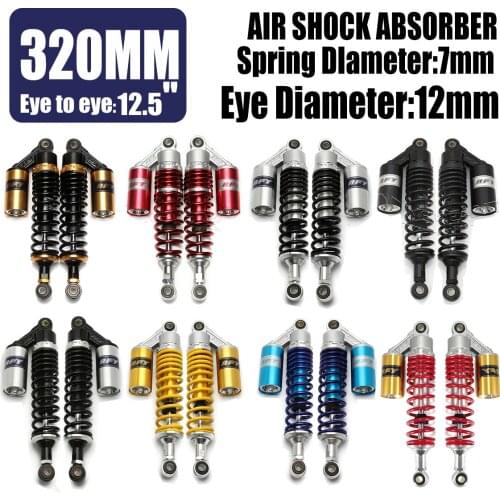 1 pair 320mm 12.5" Ring Motorcycle Air Shock Absorber Rear Suspension Front Rear Dirt Bike Motor ATV Quad D30