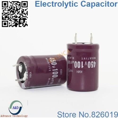 5pcs/lot 450V 100UF Radial DIP Aluminum Electrolytic Capacitors size 22*30 100UF 450V Tolerance 20
