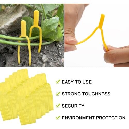 50/100pcs Plant Climbing Wall Self-Adhesive Fastener Tied Fixture Vine Buckle Hook Potted Land Walking Path Fixing Clip Buckle