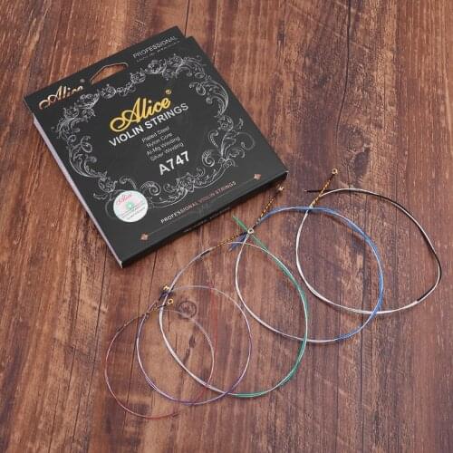 Alice A747 Violin String Nickel-plated High-carbon Steel Nylon Core Silver Wound