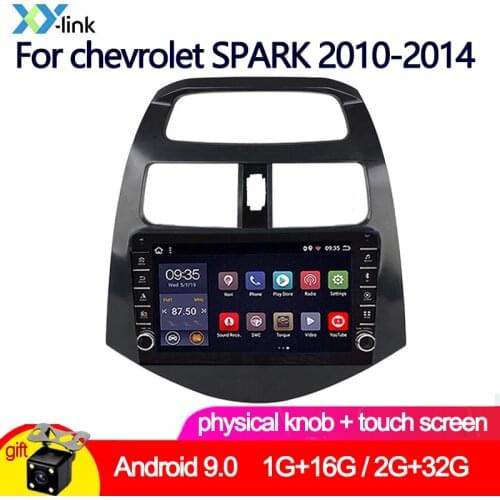 Android 9.0 Car Radio DVD multimedia Player button knob for chevrolet SPARK 2010-2014 GPS Navigation system stereo Audio camera