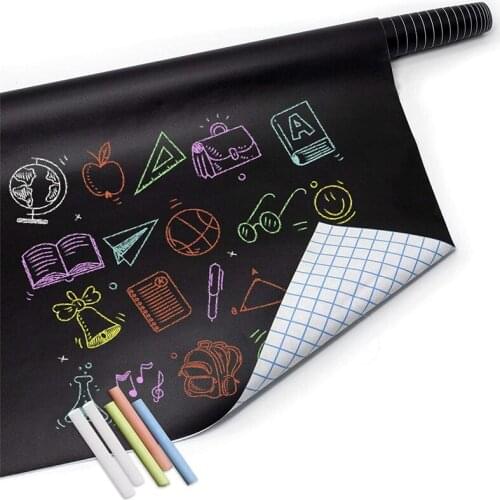 Large Chalkboard Contact Paper Roll Erasable Sticker 17.3x 96(8 Feet) 5 Chalks Included Chalk Board Paint Alternative Wallpaper