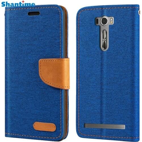 Oxford Leather Wallet Case For Asus Zenfone 2 Laser ZE601KL With Soft TPU Back Cover Magnet Flip Case For Asus ZE601KL