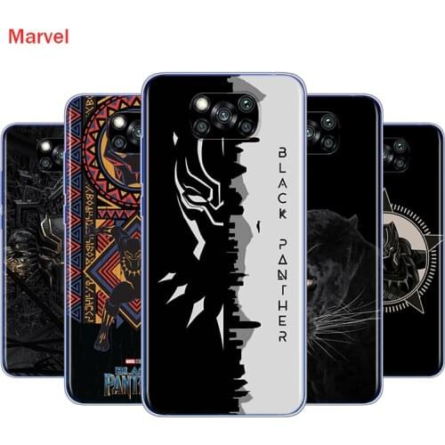 Black Panther Art For Xiaomi Poco X3 NFC M2 X2 F2 F3 C3 M3 F1 Pro Mi Play Mix 3 A3 A2 A1 6 5 Lite Soft Phone Case