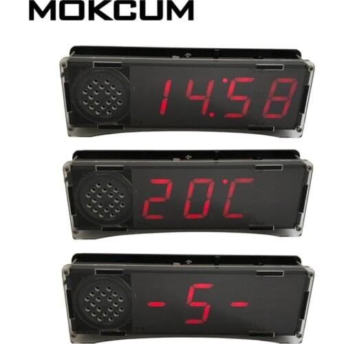 Voice Digital Electronic Clock DIY Kit DC 5V Temperature Alarm 12/24H Time Date Home Clock