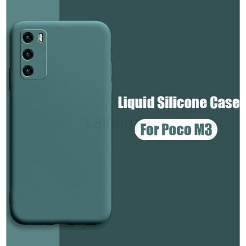 For Xiaomi Poco M3 Pro 5G Case Liquid Silicone Matte Soft Camera Protetction Cover For Xiaomi Poco M3 PocoM3 Pro 5G Phone Case