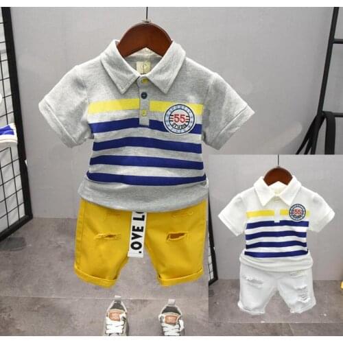 Baby Boy Clothes Brand new Summer latest style high quality Shirt +Shorts 2-6Year Children boys clothing set