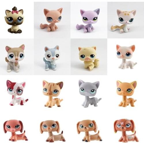 Lps pet shop toys rare stands little short hair kitten pink #2291 grey #5 black #994 old original kitty figure collection